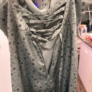 Floral Lace-Up Dress